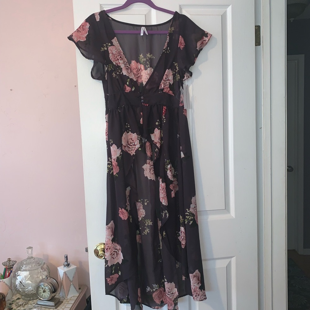New floral sheer elegant dress